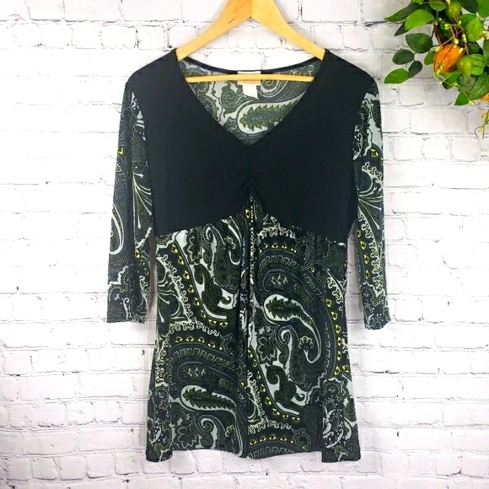 CASUAL LAND 3/4 Sleeve Blouse Top Size 1X - Picture 10 of 10